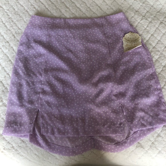 NWT altar’d state polka dot purple mini skirt - Picture 3 of 11